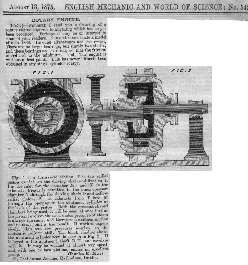 Moss Rotary Engine: 1875